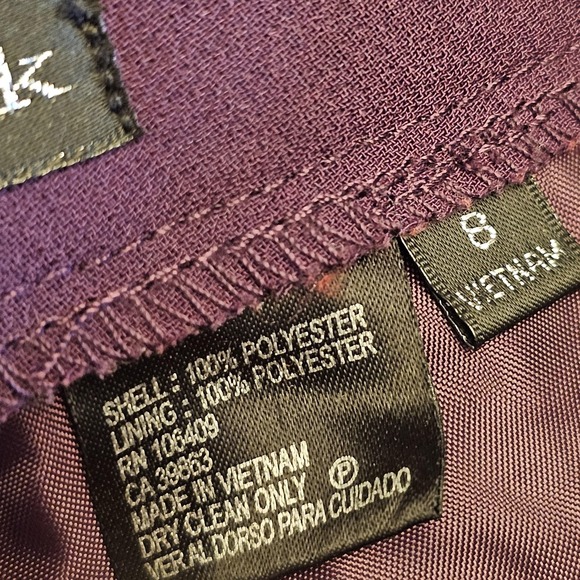 Preston & York Pants Womens 8 Purple Lined Wide Leg Dress Career Trousers - Picture 12 of 14